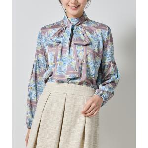 ブラウス シャツ 「NARACAMICIE」GENIUS森柄長袖プルオーバー レディース