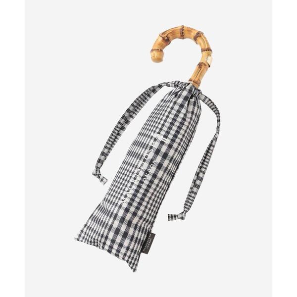 折りたたみ傘 グレンチェック柄遮光UVミニ傘 レディース