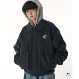 ブルゾン アウター Perushu × MLB ウールブレンドダブルポケットジャケット メンズ レディース