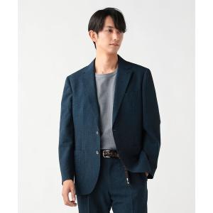 ジャケット テーラードジャケット 「7/2値下げ」デニムプリント シアサッカー 2ボタン ジャケット（セットアップ対応・ストレッチ） メンズ