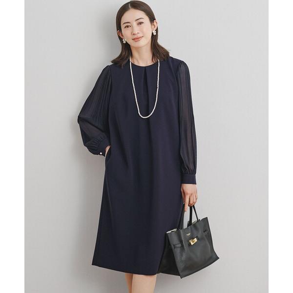 ドレス トリアセダブルジョーゼット シフォンスリーブ ワンピース
