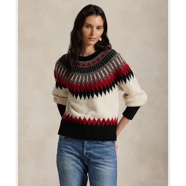 ニット セーター フェア アイル ウールカシミヤ セーター レディース