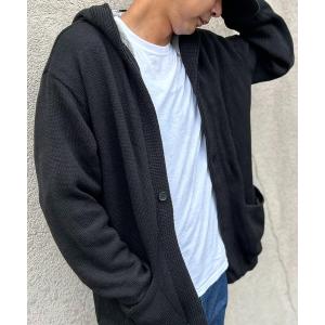 カーディガン ボアフリースニットフーディガン メンズ