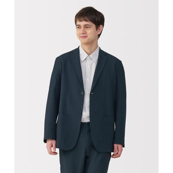 「無印良品」 テーラードジャケット L ダークネイビー メンズ