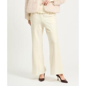 スラックス パンツ ESTNATION / バイヤスフレアイージーパンツ レディース