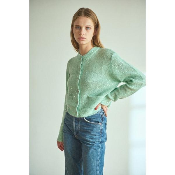 ニット セーター Coco Sequin Cardigan シャイニースパンコールCD レディース