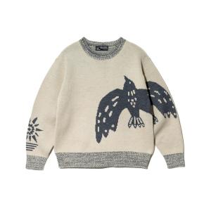 ニット セーター CUBE SUGAR/キューブシュガー　アクリルジャガード バードモチーフPO レディース