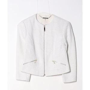 「Ted Baker」 ノーカラージャケット 0 ホワイト レディース