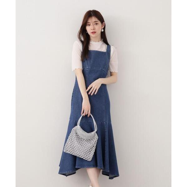 「PROPORTION BODY DRESSING」 キャミソールワンピース SMALL ブルー レ...