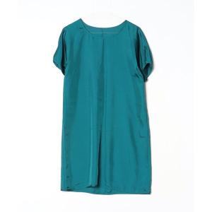 「en recre」 半袖ワンピース 1 グリーン レディース