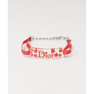 「Christian Dior」 ブレスレット - レッド レディース