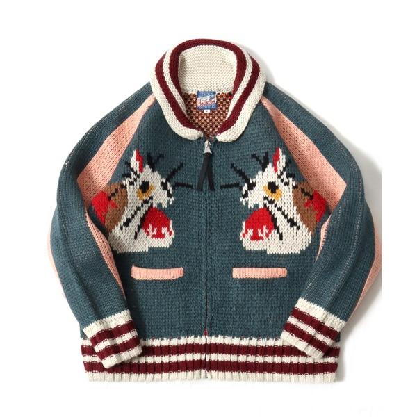 カーディガン HOUSTON（ヒューストン）SOUVENIA COWCHIN SWETER（CAT・...