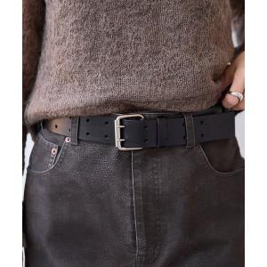 ベルト 「MONN.:.(モン)」ダブルピンバックルベルト レディース