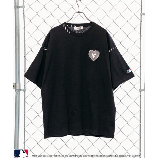 「MLB」 「PUBLUX」半袖Tシャツ「MLBコラボ」 LARGE ブラック系その他 メンズ