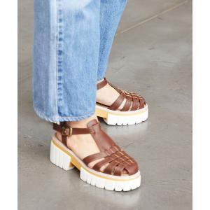 「noyau」 フラットサンダル M ダークブラウン レディース