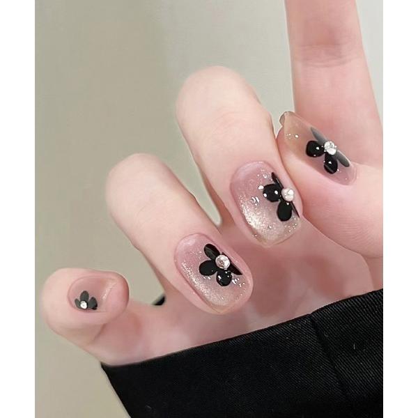 ネイルチップ ネイルシール ネイルチップ ショート きらきら ハート ピンク つけ爪 ネイルアート ...