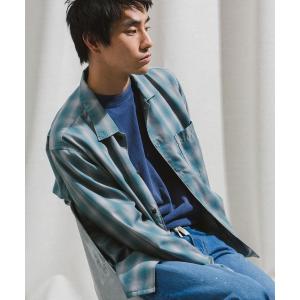 シャツ オンブレチェックロングスリーブシャツ メンズ