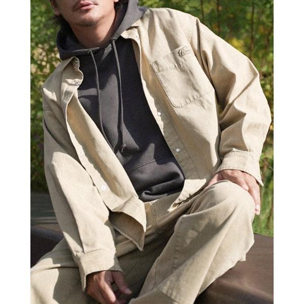 シャツ ヴィンテージワッシュドカラービックシャツ メンズ