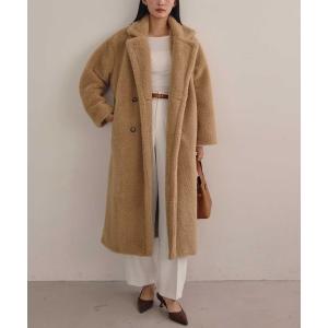 コート アウター テディボアロングコート レディース