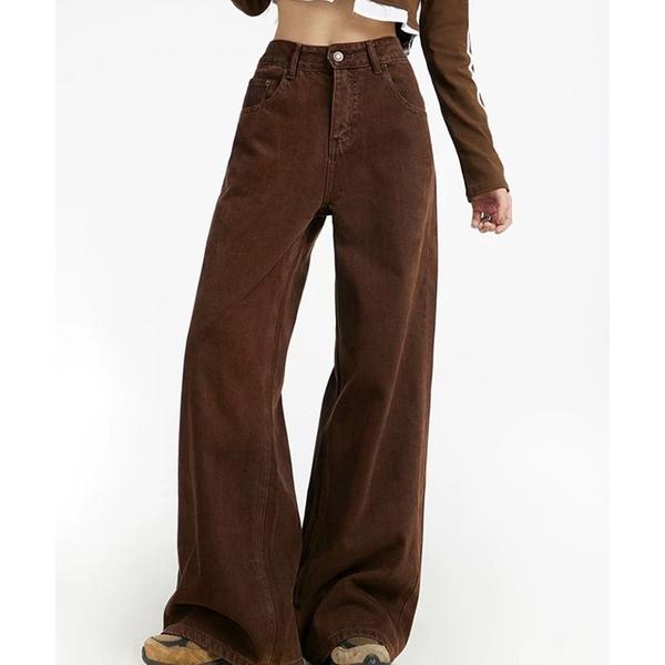 ジーンズ デニム デニムパンツ ストレートワイドデニムパンツ / フルレングス ゆるシルエット ジー...