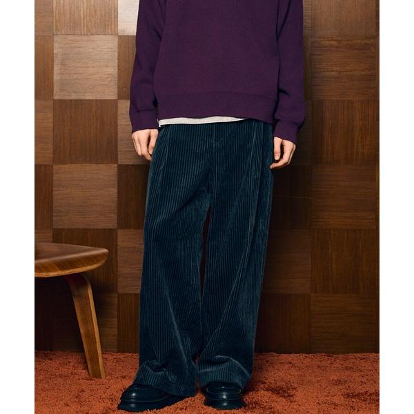 パンツ 「UNISEX」Wide-Wale Corduroy One-Tuck Pants/ワイドウ...