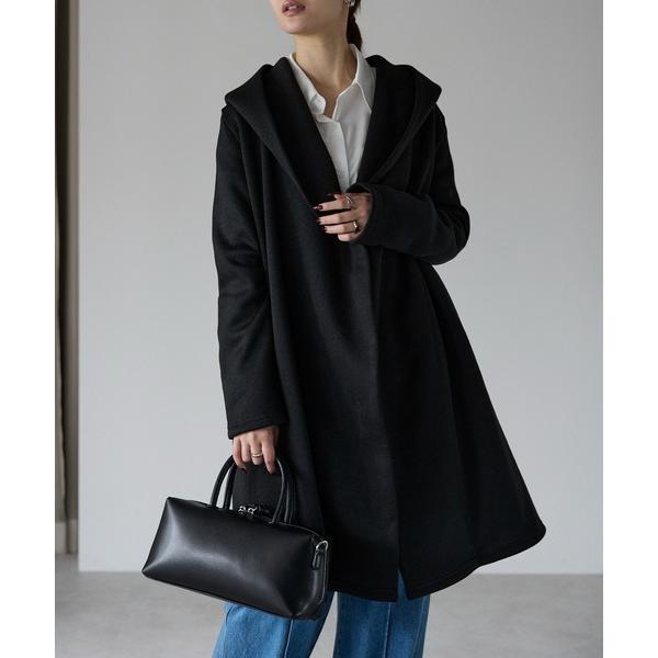 コート アウター フーディー ロングトッパー ガウン ライトコート レディース