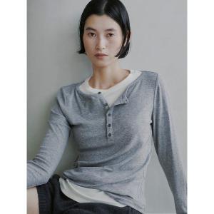 MIESROHE（ミースロエ） tシャツ ウール混レイヤードカットソー