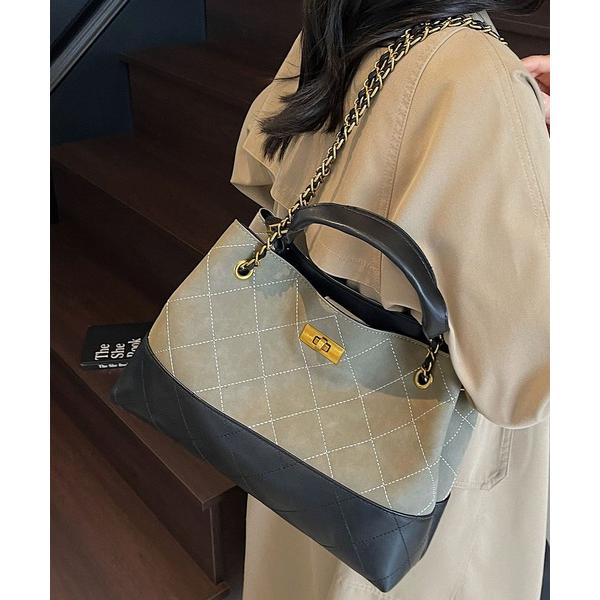 トートバッグ 「B.A.G」チェーンハンドル キルティングバッグ レディース