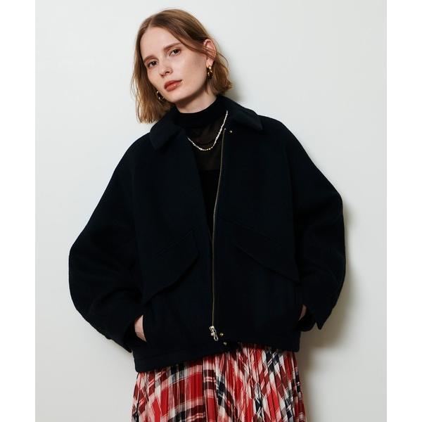 ブルゾン アウター ウールモッサステンカラーブルゾン レディース