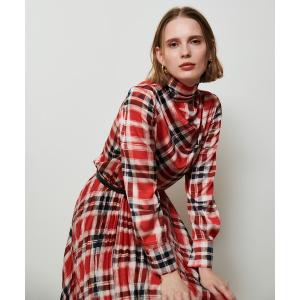 ブラウス シャツ LISAチェックプリントブラウス レディースの商品画像