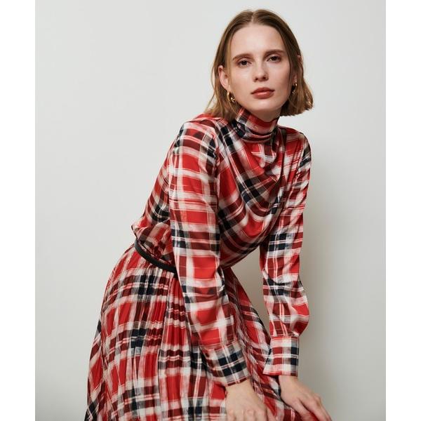 ブラウス シャツ LISAチェックプリントブラウス レディース