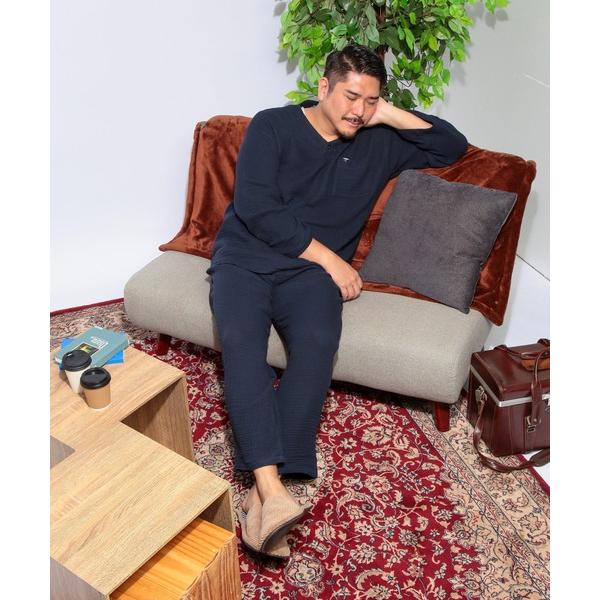 パジャマ SAKAZEN (サカゼン) 5つ星パジャマ ふんわりウェーブ 3重ガーゼ 1ボタン ヘン...