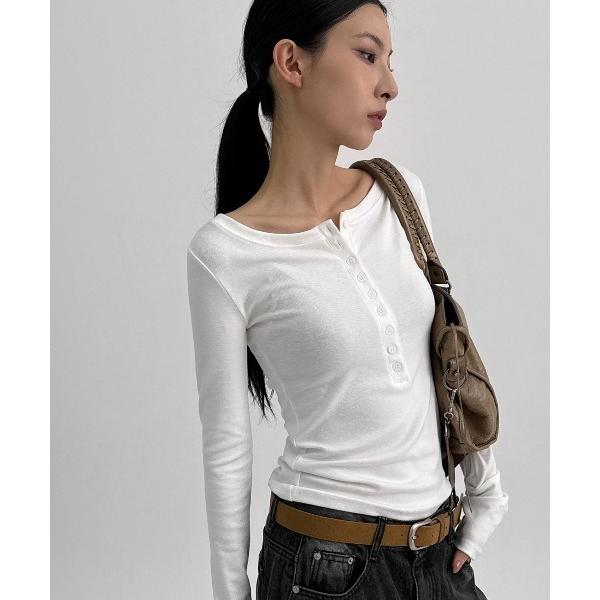 tシャツ 「MADE」 ケシルヘンリーネック長袖Tシャツ レディース