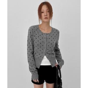 カーディガン 「MADE」 プシリドットニットカーディガン レディース