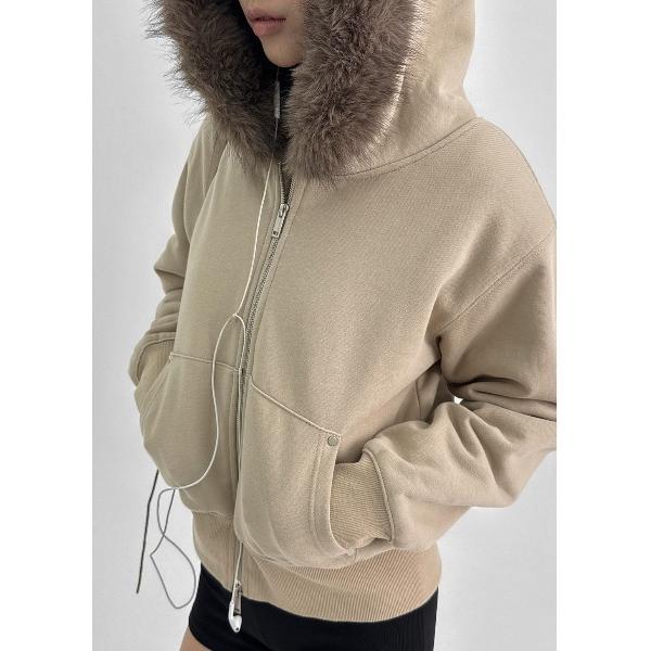 パーカー 「MADE」 エクシブファーフードジップアップ レディース