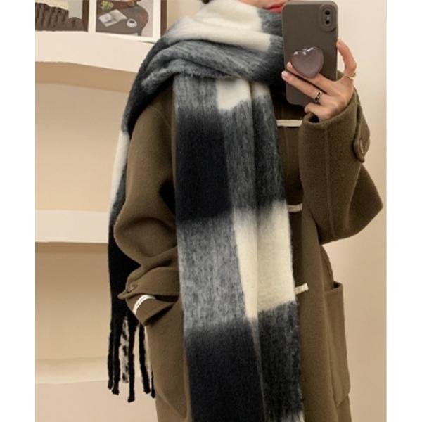 マフラー ストール チェック柄マフラー レディース