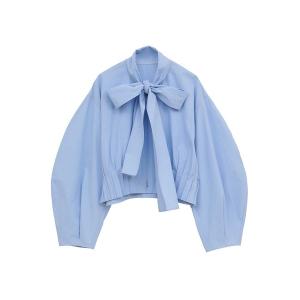 ブラウス シャツ 「CLANE/クラネ」RIBBON ZIP SHIRTS/リボンジップシャツ/ブラウス レディース
