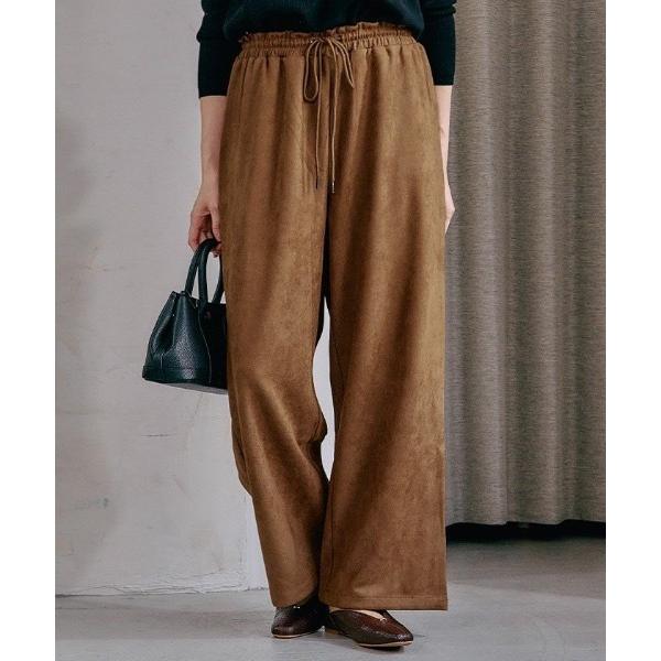 パンツ カットスエードイージーパンツ レディース