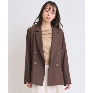 コート アウター ウールダブルブレストジャケット レディース