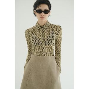 ブラウス シャツ CLANE 3D FLOWER LACE SHIRT 19105-1232 レディース