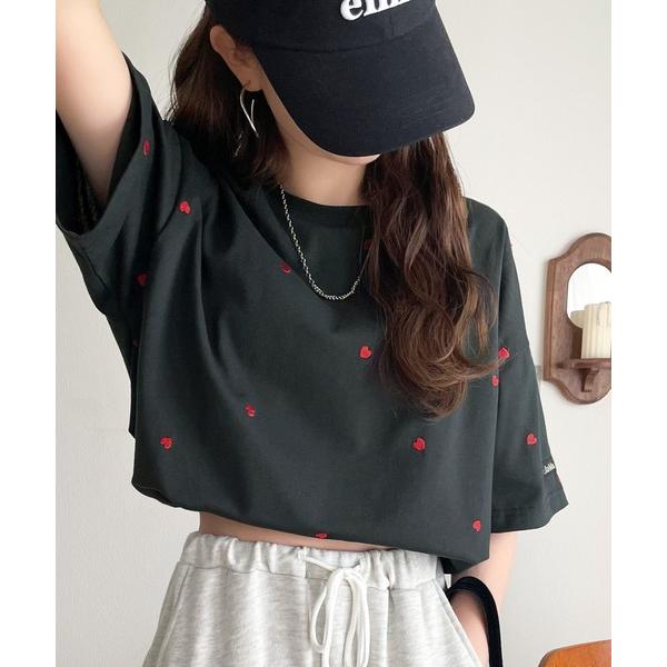 「Java」 半袖カットソー X-LARGE ネイビー レディース