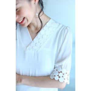 「CAWAII」 半袖ブラウス M ホワイト レディース