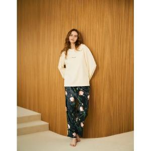 パジャマ ルームウェア ユニセックスベロアプリントセットアップ／SLEEPY SLEEPY レディース メンズ