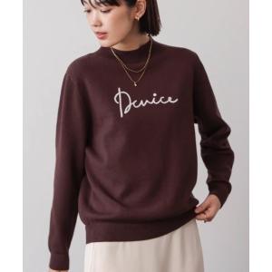 ニット セーター 刺繍ロゴニット レディース