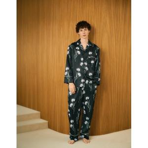 パジャマ メンズヒーリングフラワーパジャマ 長袖ロングパンツ／SLEEPY SLEEPY メンズ