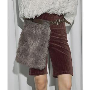 ベルト fur like belt フェイクファーベルト レディース