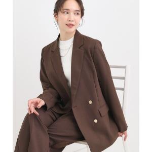 ジャケット テーラードジャケット 「洗える/S-LL/セットアップ可」カジュアルからきれいめまで ダブルジャケット レディース
