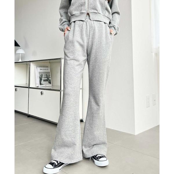 スウェットパンツ ジャージ 綿100％ヘビーウエイト裏毛スウェットフレアパンツ レディース