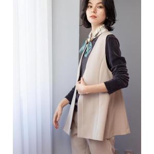 ベスト ジレ ペプラムジレ/セットアップ対応可「洗濯機OK」 レディース