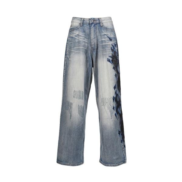 ジーンズ SPIKE AIRBRUSH BLUE JEAN メンズ レディース
